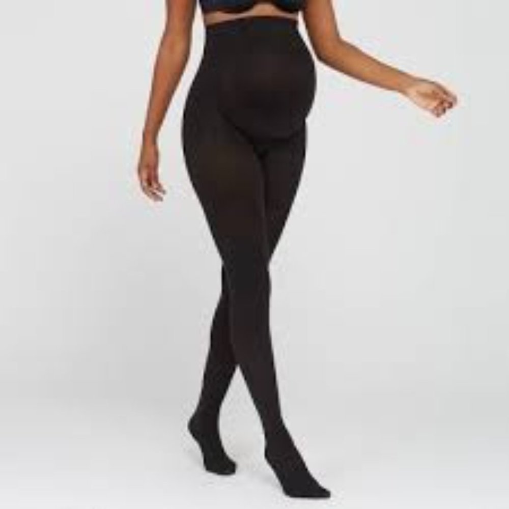Marvelous Mama Assets by Sara Blakely Black Terrific Tights Maternity NWT Size 1